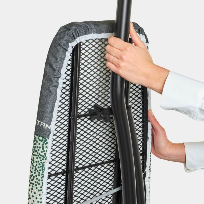 Τραπέζι σιδερώματος Brabantia D 1008898, 135x45 cm, 7 θέσεις ρύθμισης, ανθεκτική στη θερμότητα ζώνη σιδερώματος, κίτρινο/πράσινο