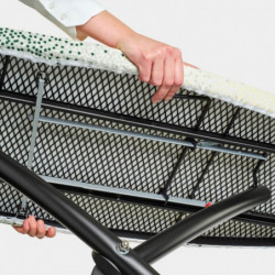 Τραπέζι σιδερώματος Brabantia D 1008898, 135x45 cm, 7 θέσεις ρύθμισης, ανθεκτική στη θερμότητα ζώνη σιδερώματος, κίτρινο/πράσινο