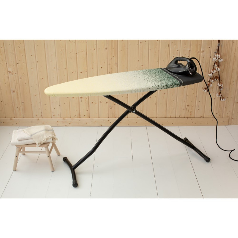 Τραπέζι σιδερώματος Brabantia D 1008898, 135x45 cm, 7 θέσεις ρύθμισης, ανθεκτική στη θερμότητα ζώνη σιδερώματος, κίτρινο/πράσινο