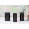 Brabantia 1008916 Καλάθι πλυντηρίου ρούχων, 35 L, πλαστικό καπάκι, πλήρωση χωρίς άνοιγμα, οπές εξαερισμού, μαύρο