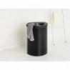 Καλάθι πλύσης Brabantia Selector 1008917, 55 l, 2 διαμερίσματα, οπές εξαερισμού, πλήρωση χωρίς άνοιγμα, Μαύρο
