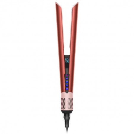 Ισιωτική μαλλιών Dyson HT01 Airstrait StrBz/BhPk 560844-01, 1600W, 140C, Ιονισμός, 6 επίπεδα ταχύτητας, Φιλικό προς τα μαλλιά, Χάλκινη επίστρωση, οθόνη LCD, Φράουλα μπρονζέ