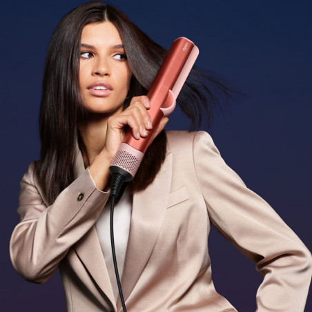 Ισιωτική μαλλιών Dyson HT01 Airstrait StrBz/BhPk 560844-01, 1600W, 140C, Ιονισμός, 6 επίπεδα ταχύτητας, Φιλικό προς τα μαλλιά, Χάλκινη επίστρωση, οθόνη LCD, Φράουλα μπρονζέ