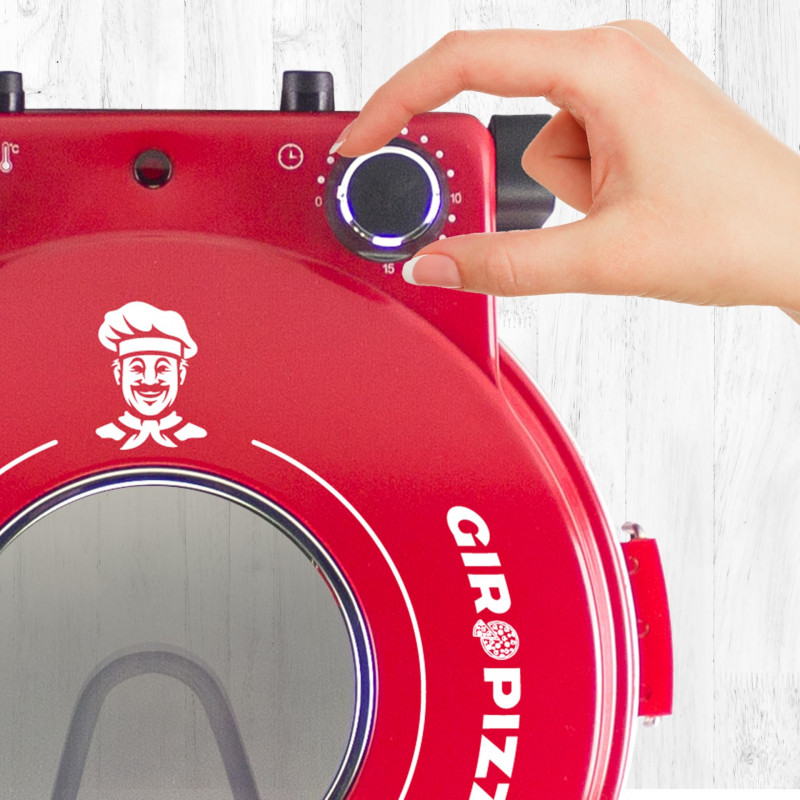 Ηλεκτρικός φούρνος πίτσας Beper P101CUD301, 1200W, 31 cm, Έως 400C, 5 επίπεδα, Χρονόμετρο, Κόκκινο