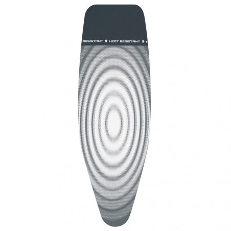 Κάλυμμα τραπεζιού σιδερώματος Brabantia D 90300168, 135x45 cm, 2 mm, Ανθεκτική στη θερμότητα ζώνη σιδερώματος, Σκούρο γκρι/λευκό