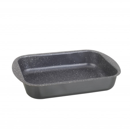 Ταψί Oliver Voltz OV51222N30S, 30 cm, Μαρμάρινο φινίρισμα, Ορθογώνιο, Μαύρο