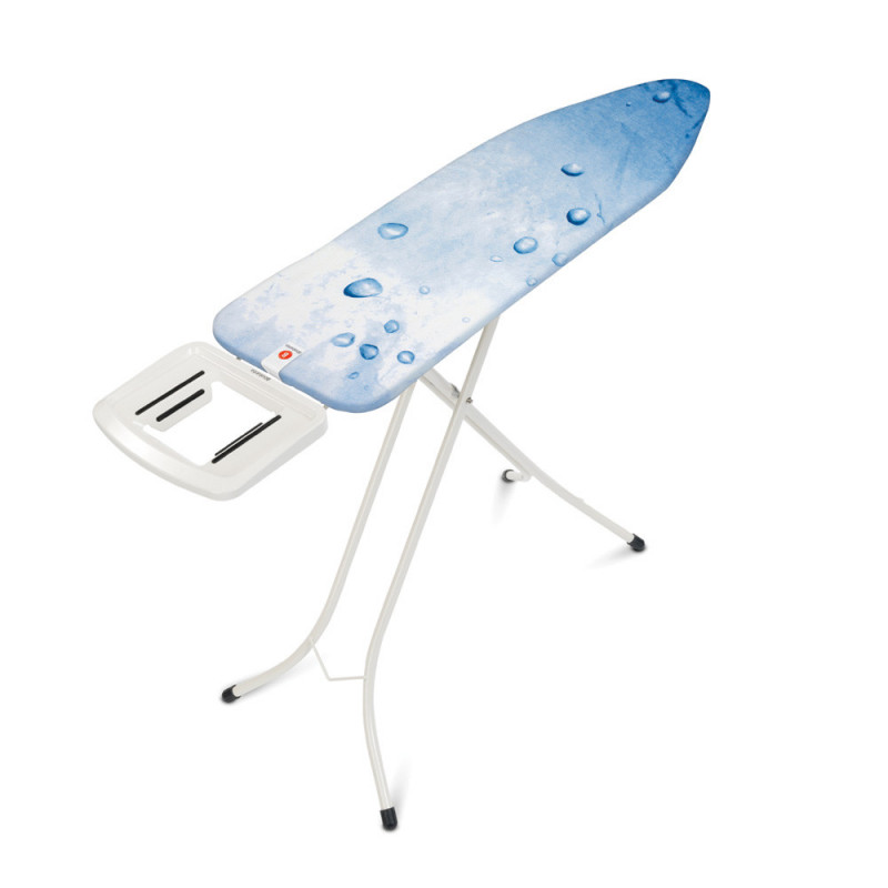 Τραπέζι σιδερώματος Brabantia B 1003343, 124x38 cm, 7 θέσεις ρύθμισης, Μεγάλη θήκη σίδερου, Λευκό/Μπλε
