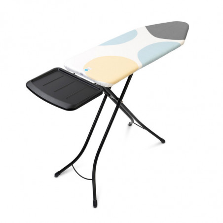 Τραπέζι σιδερώματος Brabantia C 1003374, 124x45 cm, 7 θέσεις ρύθμισης, υποδοχή γεννήτριας ατμού, Λευκό/γκρι
