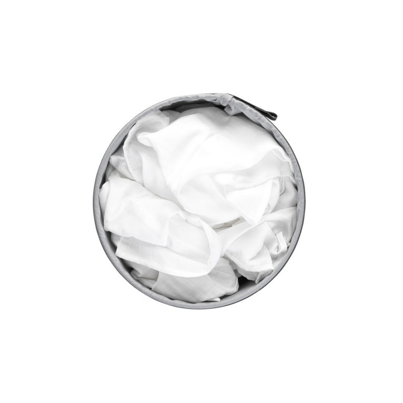 Brabantia 1004178 Καλάθι πλυντηρίου, 35 L, πλαστικό καπάκι, πλήρωση χωρίς άνοιγμα, οπές εξαερισμού, λευκό
