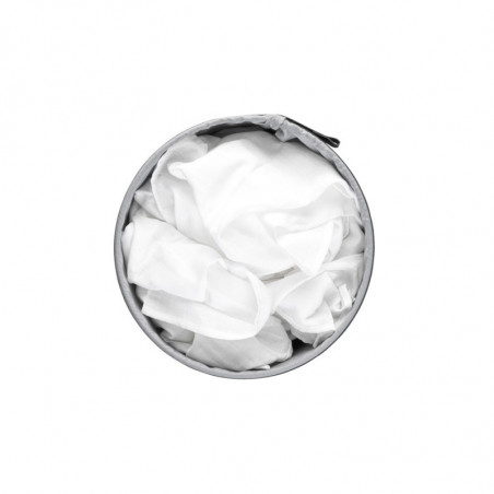 Brabantia 1004178 Καλάθι πλυντηρίου, 35 L, πλαστικό καπάκι, πλήρωση χωρίς άνοιγμα, οπές εξαερισμού, λευκό