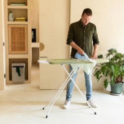 Τραπέζι σιδερώματος Brabantia B 1005616, 124x38 cm, 7 θέσεις ρύθμισης, Σιδεροθήκη, Πράσινο