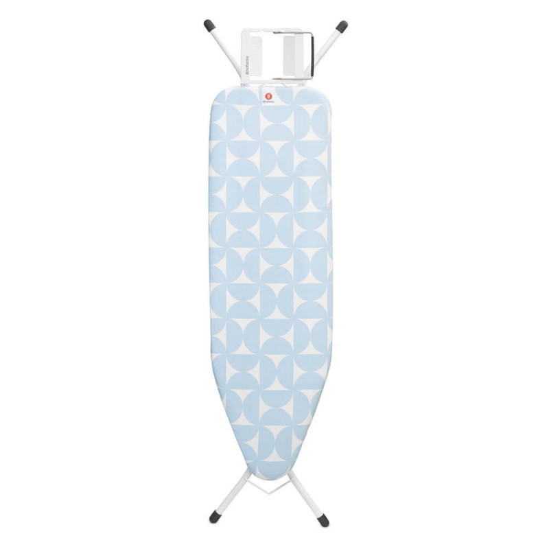Τραπέζι σιδερώματος Brabantia B 1005617, 124x38 cm, 7 θέσεις ρύθμισης, Βάση για σίδερο, γαλάζιο χρώμα