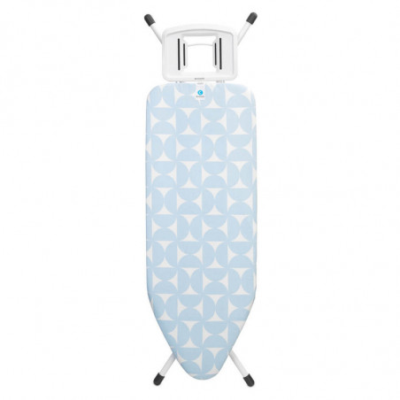 Τραπέζι σιδερώματος Brabantia C 1005620, 124x45 cm, 7 θέσεις ρύθμισης, Μεγάλη θήκη σίδερου, Μπλε ανοιχτό χρώμα