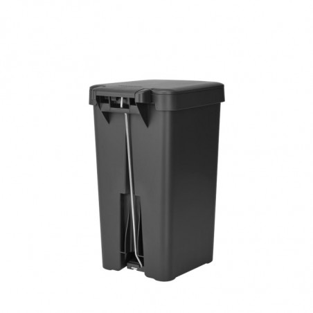Κάδος απορριμμάτων με πεντάλ Brabantia StepUp 1008479, 16 L, Οικολογικά υλικά, Μεγάλο άνοιγμα, Σκούρο γκρι