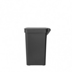Κάδος απορριμμάτων με πεντάλ Brabantia StepUp 1008479, 16 L, Οικολογικά υλικά, Μεγάλο άνοιγμα, Σκούρο γκρι