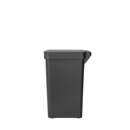 Κάδος απορριμμάτων με πεντάλ Brabantia StepUp 1008479, 16 L, Οικολογικά υλικά, Μεγάλο άνοιγμα, Σκούρο γκρι