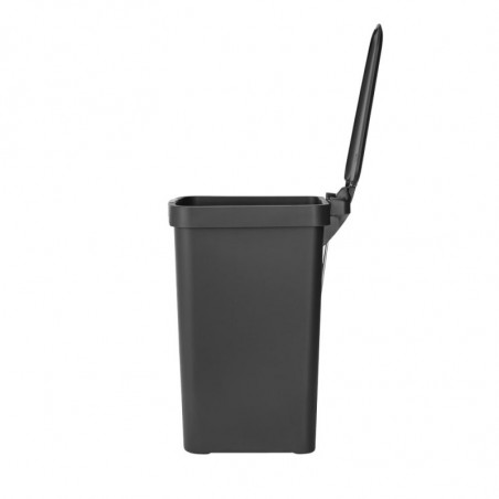 Κάδος απορριμμάτων με πεντάλ Brabantia StepUp 1008479, 16 L, Οικολογικά υλικά, Μεγάλο άνοιγμα, Σκούρο γκρι