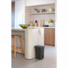 Κάδος απορριμμάτων με πεντάλ Brabantia StepUp 1008479, 16 L, Οικολογικά υλικά, Μεγάλο άνοιγμα, Σκούρο γκρι