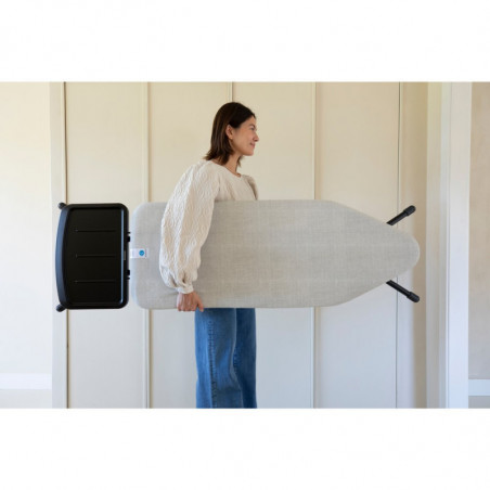 Τραπέζι σιδερώματος Brabantia C 1003374, 124x45 cm, 7 θέσεις ρύθμισης, υποδοχή γεννήτριας ατμού, ανοιχτό γκρι