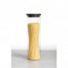Γυάλινο βάζο Brabantia Stackable 646873, 1,9 l, Σφιχτό κλείσιμο, Πλένεται στο πλυντήριο πιάτων, Σκούρο γκρι