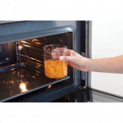Γυάλινο βάζο Brabantia Stackable 646874, 1,1 l, Σφιχτό κλείσιμο, Πλένεται στο πλυντήριο πιάτων, Σκούρο γκρι
