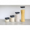 Γυάλινο βάζο Brabantia Stackable 646876, 0,3 l, Σφιχτό κλείσιμο, Πλένεται στο πλυντήριο πιάτων, Διαφανές/Σκούρο γκρι
