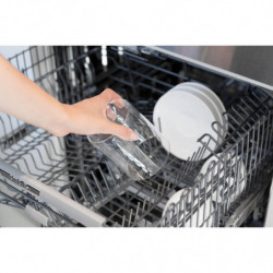 Γυάλινο βάζο Brabantia Stackable 646876, 0,3 l, Σφιχτό κλείσιμο, Πλένεται στο πλυντήριο πιάτων, Διαφανές/Σκούρο γκρι