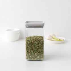 Βάζο αποθήκευσης Brabantia Tasty+ 1001157, 1,6 l, Πλυντήριο πιάτων και ψυγείο, Ανοιχτό γκρι
