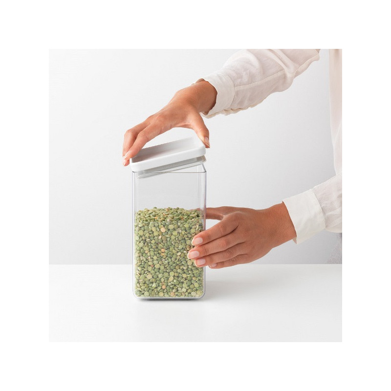Βάζο αποθήκευσης Brabantia Tasty+ 1001157, 1,6 l, Πλυντήριο πιάτων και ψυγείο, Ανοιχτό γκρι