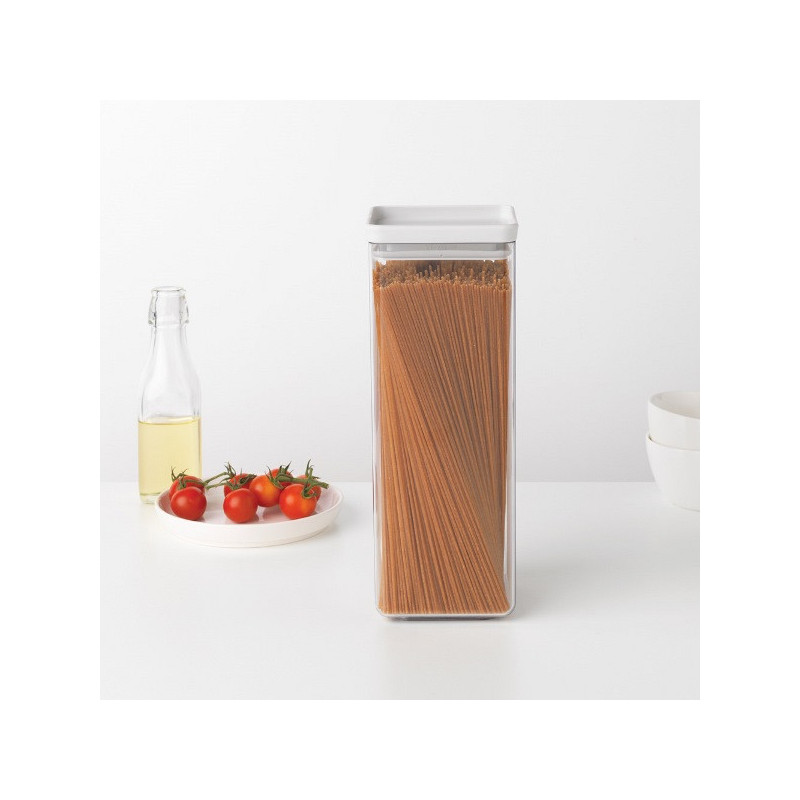 Βάζο αποθήκευσης Brabantia Tasty+ 1001158, 2,5 l, Πλυντήριο πιάτων και ψυγείο, Ανοιχτό γκρι