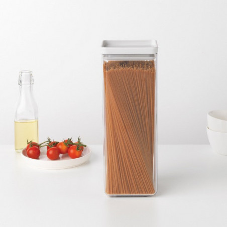 Βάζο αποθήκευσης Brabantia Tasty+ 1001158, 2,5 l, Πλυντήριο πιάτων και ψυγείο, Ανοιχτό γκρι