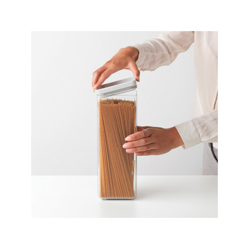 Βάζο αποθήκευσης Brabantia Tasty+ 1001158, 2,5 l, Πλυντήριο πιάτων και ψυγείο, Ανοιχτό γκρι