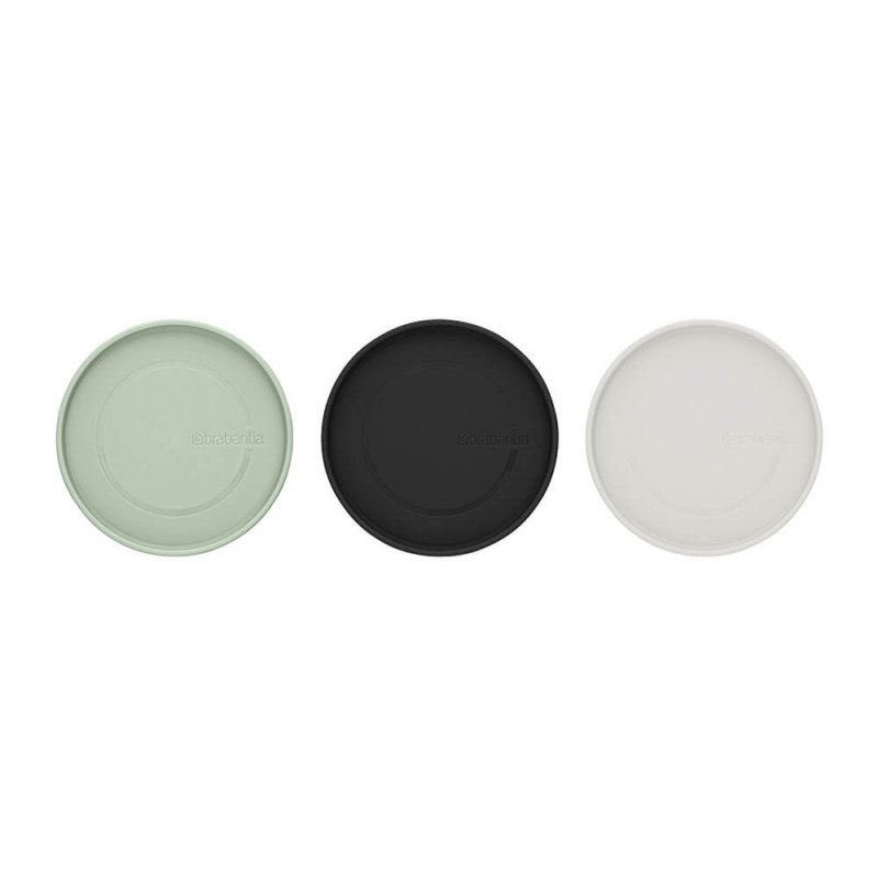 Σετ 3 βάζα Brabantia Stackable 1005602, 300/600/1.1l, Στοιβαζόμενη, Πολύχρωμη