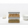 Κουτί αποθήκευσης Brabantia Tasty+ Stackable 1008874, 1,5 l, Σφραγισμένο με σιλικόνη, χωρίς BPA, Ανοιχτό γκρι