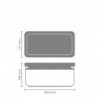 Κουτί αποθήκευσης Brabantia Tasty+ Stackable 1008874, 1,5 l, Σφραγισμένο με σιλικόνη, χωρίς BPA, Ανοιχτό γκρι