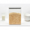 Κουτί αποθήκευσης Brabantia Tasty+ Stackable 1008878, 5,4 l, Σφραγισμένο με σιλικόνη, χωρίς BPA, Ανοιχτό γκρι
