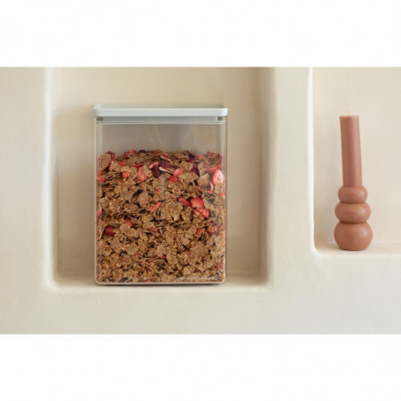 Κουτί αποθήκευσης Brabantia Tasty+ Stackable 1008878, 5,4 l, Σφραγισμένο με σιλικόνη, χωρίς BPA, Ανοιχτό γκρι