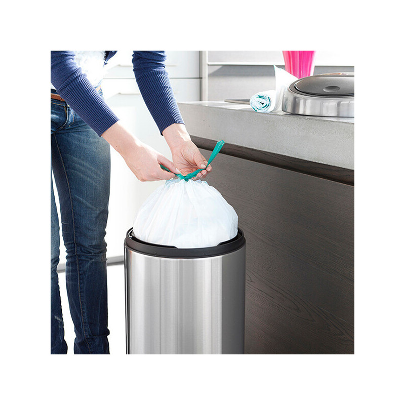Σακούλα απορριμμάτων Brabantia 647064, μέγεθος G, 23-30 l, 40 τεμάχια, λευκό