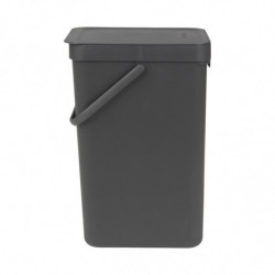 Brabantia Sort&Go κάδος χωριστής συλλογής 648978, 16 l, Χειρολαβή, Επιτοίχιος, Σκούρο γκρι