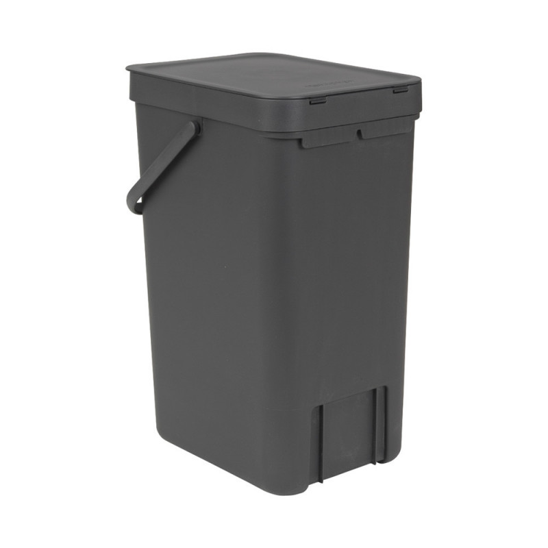 Brabantia Sort&Go κάδος χωριστής συλλογής 648978, 16 l, Χειρολαβή, Επιτοίχιος, Σκούρο γκρι