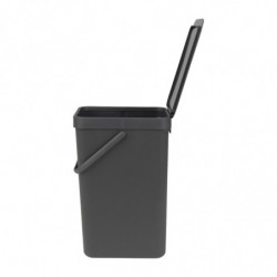 Brabantia Sort&Go κάδος χωριστής συλλογής 648978, 16 l, Χειρολαβή, Επιτοίχιος, Σκούρο γκρι