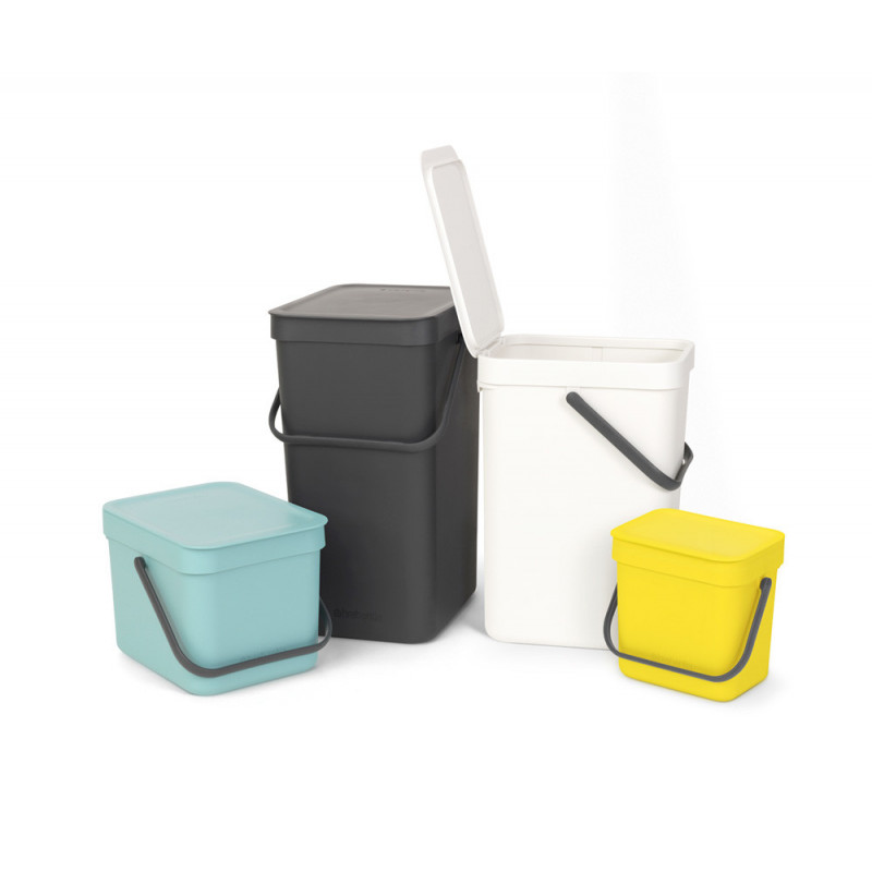 Brabantia Sort&Go κάδος χωριστής συλλογής 648978, 16 l, Χειρολαβή, Επιτοίχιος, Σκούρο γκρι