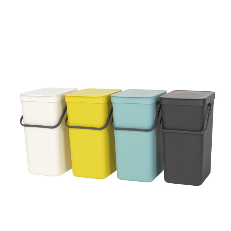 Brabantia Sort&Go κάδος χωριστής συλλογής 648978, 16 l, Χειρολαβή, Επιτοίχιος, Σκούρο γκρι