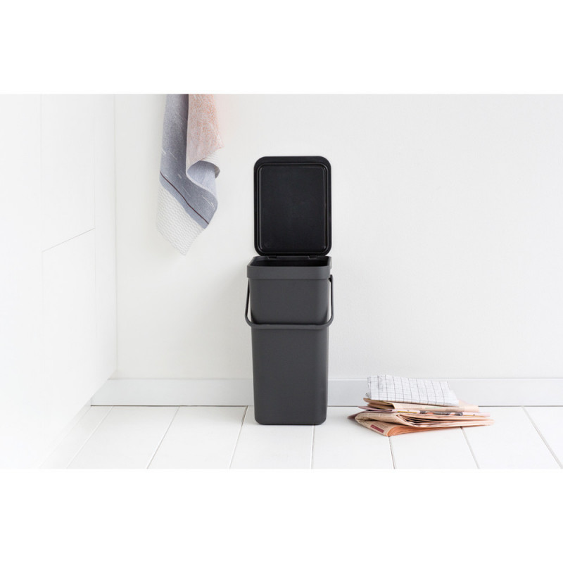 Brabantia Sort&Go κάδος χωριστής συλλογής 648978, 16 l, Χειρολαβή, Επιτοίχιος, Σκούρο γκρι