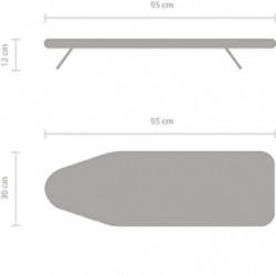 Τραπέζι σιδερώματος Brabantia S 1000819, 95x30 cm, Compact, γάντζος για κρέμασμα, Πολύχρωμο