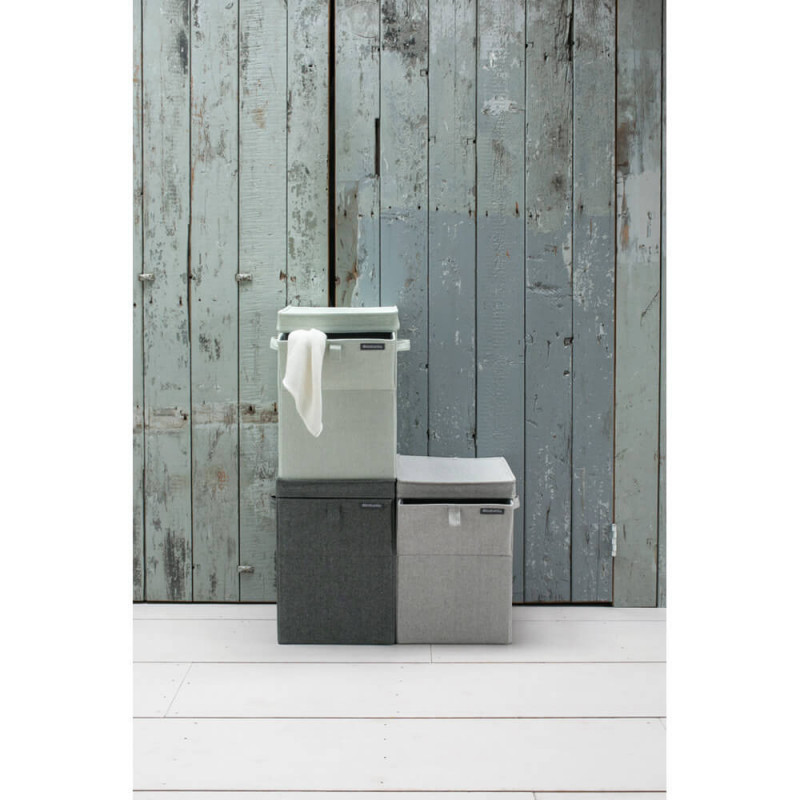 Brabantia Κιβώτιο πλυντηρίου ρούχων 1000827, 35 l, Άνοιγμα μπροστά, Ευρύ καπάκι, Πτυσσόμενο, Γκρι