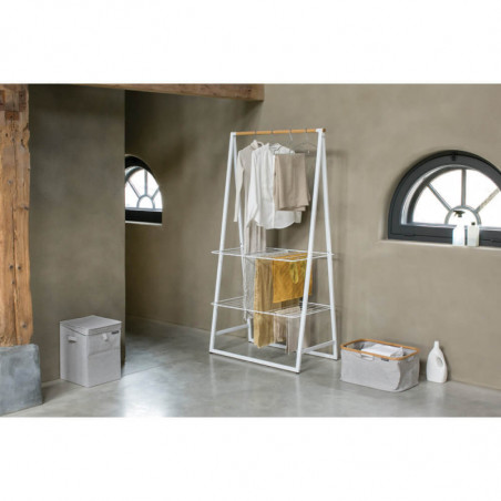 Brabantia Κιβώτιο πλυντηρίου ρούχων 1000827, 35 l, Άνοιγμα μπροστά, Ευρύ καπάκι, Πτυσσόμενο, Γκρι