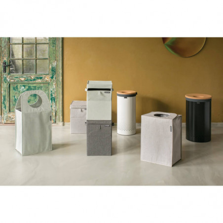 Brabantia Κιβώτιο πλυντηρίου ρούχων 1000827, 35 l, Άνοιγμα μπροστά, Ευρύ καπάκι, Πτυσσόμενο, Γκρι