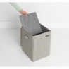 Brabantia Κιβώτιο πλυντηρίου ρούχων 1000827, 35 l, Άνοιγμα μπροστά, Ευρύ καπάκι, Πτυσσόμενο, Γκρι