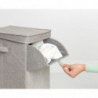 Brabantia Κιβώτιο πλυντηρίου ρούχων 1000827, 35 l, Άνοιγμα μπροστά, Ευρύ καπάκι, Πτυσσόμενο, Γκρι